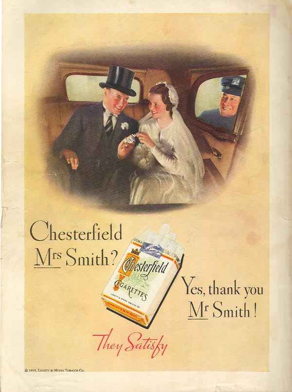 Photoplay June 1934 Back Cover Chesterfield Ad