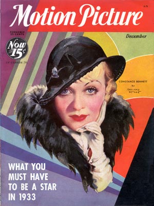 Motion Picture Magazine December 1933 Constance Bennett