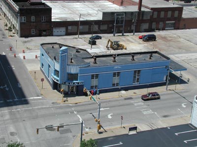 Greyhound Bus Station from the Roof of the Hulman Building